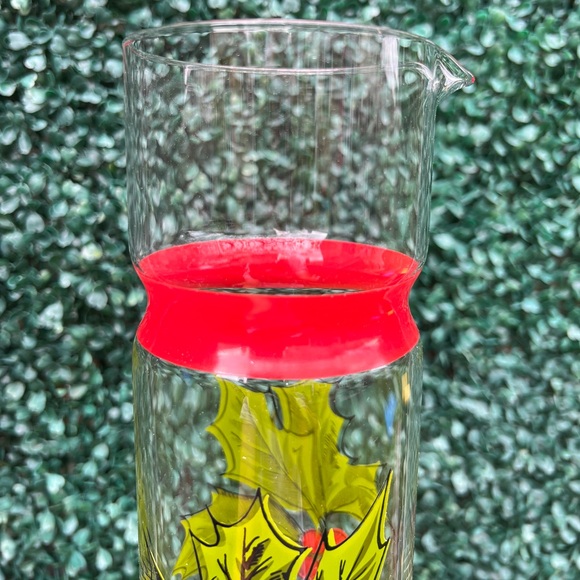 Vintage Christmas glass decanter, juice jug/ water jug - Picture 2 of 9
